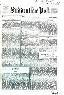 Süddeutsche Post Freitag 6. November 1874