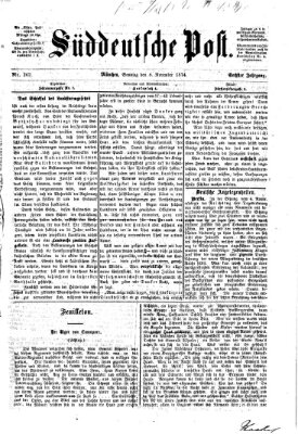 Süddeutsche Post Sonntag 8. November 1874