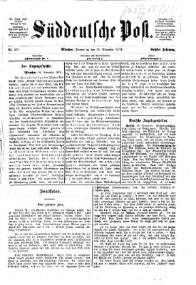 Süddeutsche Post Donnerstag 19. November 1874