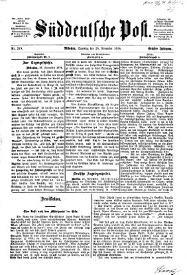 Süddeutsche Post Samstag 28. November 1874