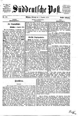 Süddeutsche Post Mittwoch 2. Dezember 1874