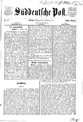 Süddeutsche Post Dienstag 8. Dezember 1874