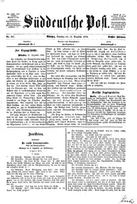 Süddeutsche Post Samstag 12. Dezember 1874