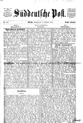 Süddeutsche Post Sonntag 13. Dezember 1874