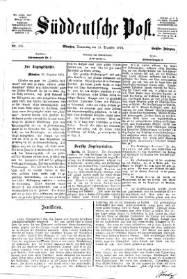 Süddeutsche Post Donnerstag 24. Dezember 1874