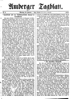 Amberger Tagblatt Montag 12. Januar 1874