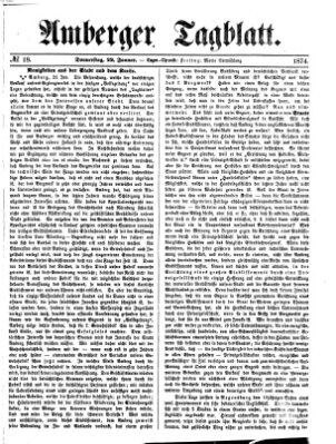 Amberger Tagblatt Donnerstag 22. Januar 1874