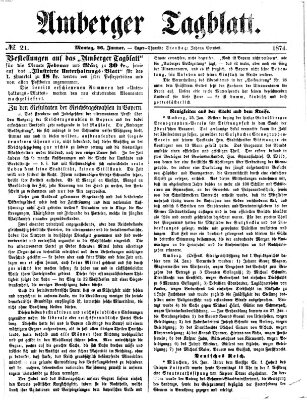 Amberger Tagblatt Montag 26. Januar 1874