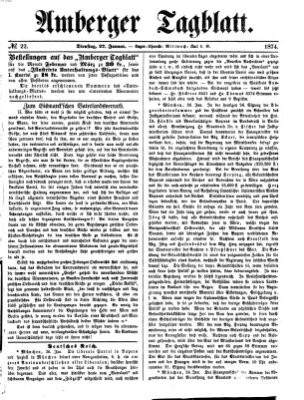 Amberger Tagblatt Dienstag 27. Januar 1874