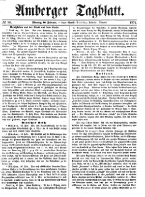 Amberger Tagblatt Montag 16. Februar 1874