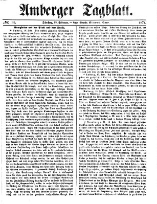 Amberger Tagblatt Dienstag 17. Februar 1874