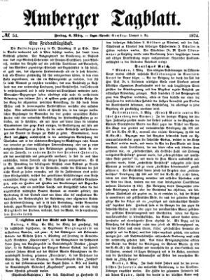 Amberger Tagblatt Freitag 6. März 1874