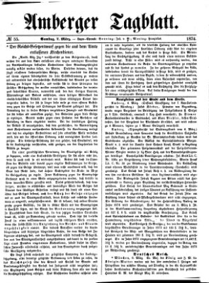 Amberger Tagblatt Samstag 7. März 1874