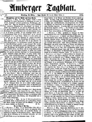 Amberger Tagblatt Dienstag 10. März 1874