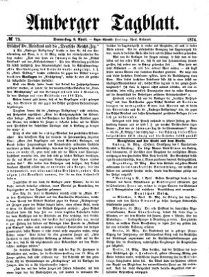 Amberger Tagblatt Donnerstag 2. April 1874