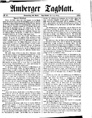 Amberger Tagblatt Donnerstag 23. April 1874