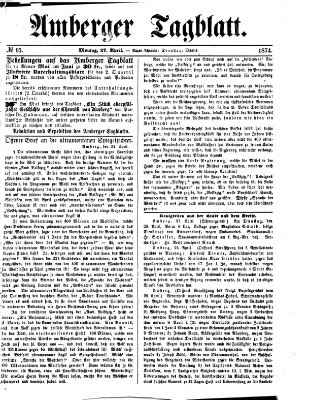 Amberger Tagblatt Montag 27. April 1874