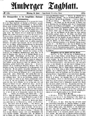 Amberger Tagblatt Montag 15. Juni 1874