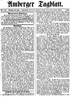 Amberger Tagblatt Dienstag 23. Juni 1874