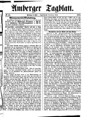 Amberger Tagblatt Freitag 3. Juli 1874