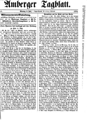 Amberger Tagblatt Montag 6. Juli 1874