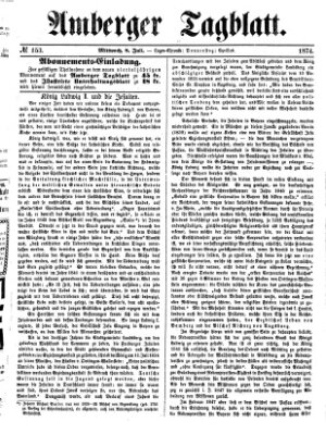 Amberger Tagblatt Mittwoch 8. Juli 1874