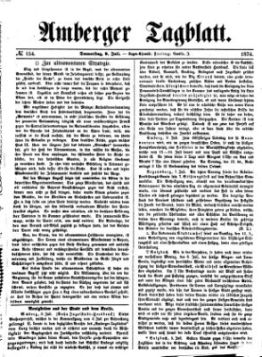 Amberger Tagblatt Donnerstag 9. Juli 1874