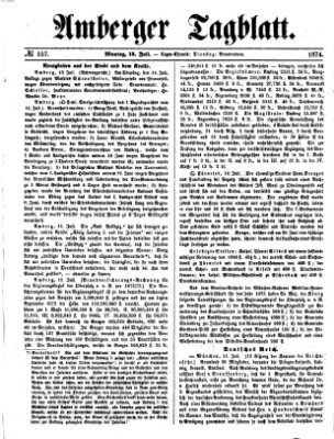 Amberger Tagblatt Montag 13. Juli 1874