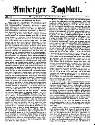 Amberger Tagblatt Montag 20. Juli 1874