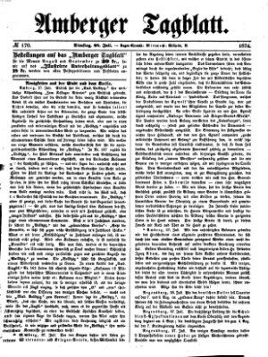 Amberger Tagblatt Dienstag 28. Juli 1874