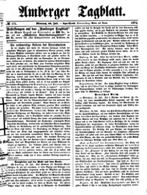 Amberger Tagblatt Mittwoch 29. Juli 1874