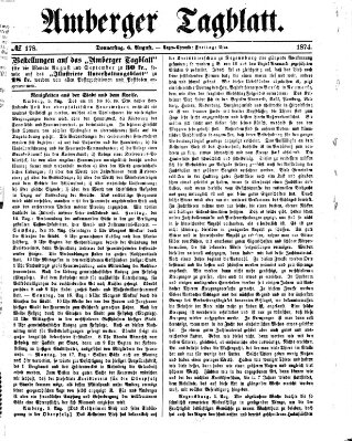 Amberger Tagblatt Donnerstag 6. August 1874