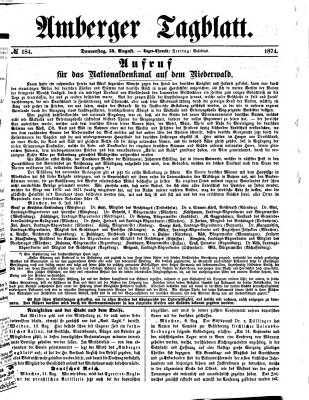 Amberger Tagblatt Donnerstag 13. August 1874