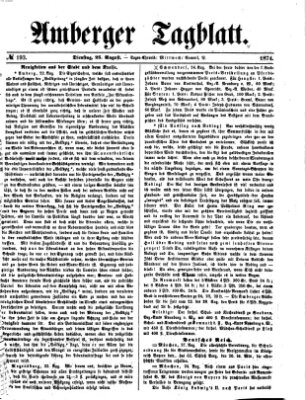 Amberger Tagblatt Dienstag 25. August 1874