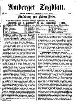 Amberger Tagblatt Montag 31. August 1874