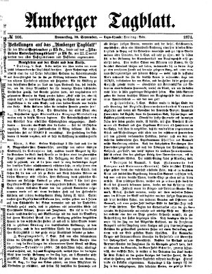 Amberger Tagblatt Donnerstag 10. September 1874