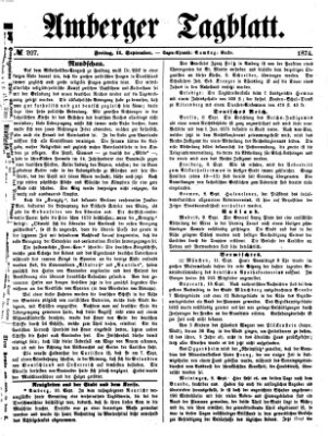Amberger Tagblatt Freitag 11. September 1874