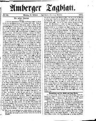 Amberger Tagblatt Montag 19. Oktober 1874