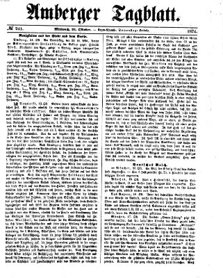 Amberger Tagblatt Mittwoch 21. Oktober 1874