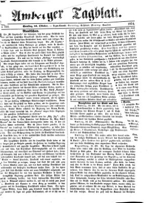 Amberger Tagblatt Samstag 24. Oktober 1874