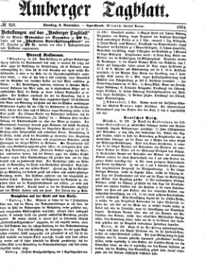 Amberger Tagblatt Dienstag 3. November 1874