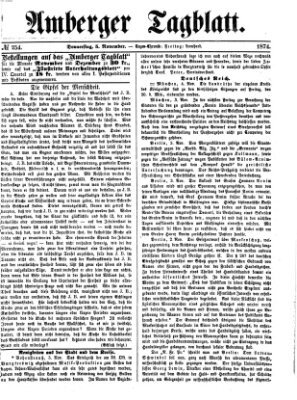 Amberger Tagblatt Donnerstag 5. November 1874