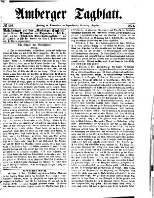 Amberger Tagblatt Freitag 6. November 1874