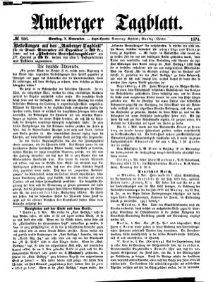 Amberger Tagblatt Samstag 7. November 1874