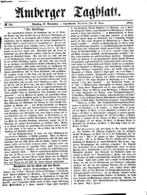 Amberger Tagblatt Dienstag 17. November 1874