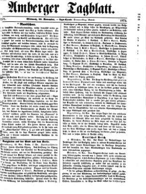 Amberger Tagblatt Mittwoch 25. November 1874