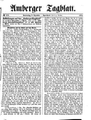 Amberger Tagblatt Donnerstag 3. Dezember 1874