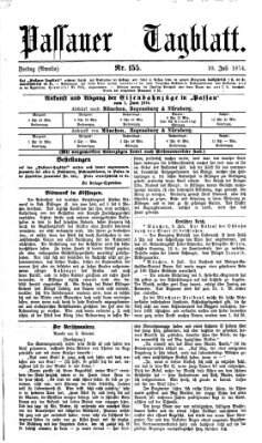 Passauer Tagblatt Freitag 10. Juli 1874