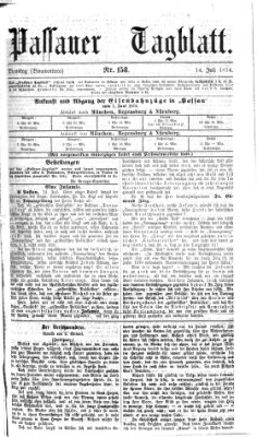 Passauer Tagblatt Dienstag 14. Juli 1874