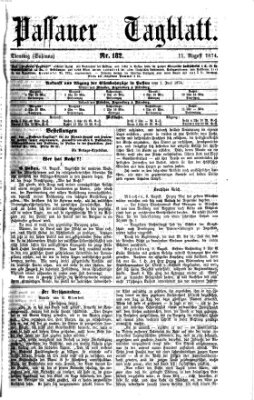 Passauer Tagblatt Dienstag 11. August 1874